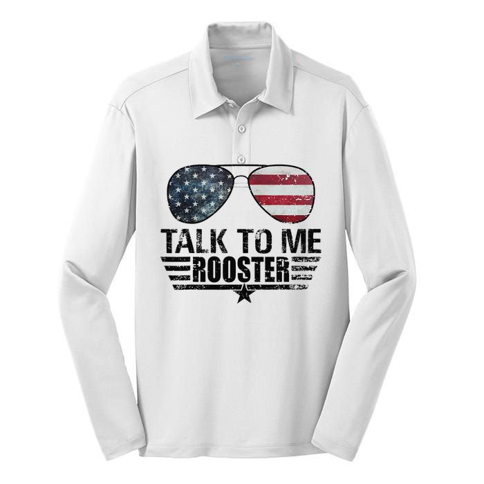 Talk To Me Rooster Silk Touch Performance Long Sleeve Polo