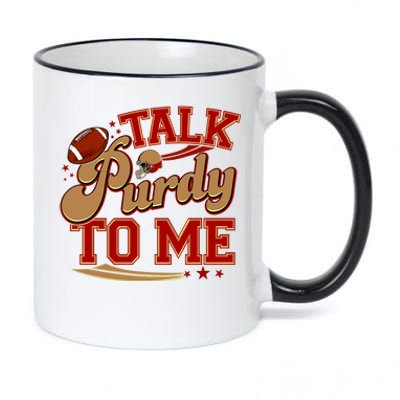 Talk Purdy To Me Football Purty Sports Fan 11oz Black Color Changing Mug