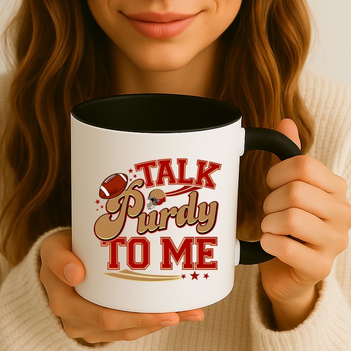 Talk Purdy To Me Football Purty Sports Fan Mug