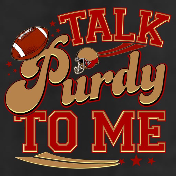 Talk Purdy To Me Football Purty Sports Fan Beanie