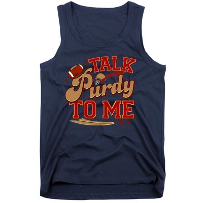 Talk Purdy To Me Football Purty Sports Fan Tank Top