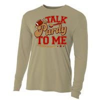 Talk Purdy To Me Football Purty Sports Fan Cooling Performance Long Sleeve Crew