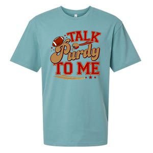 Talk Purdy To Me Football Purty Sports Fan Sueded Cloud Jersey T-Shirt