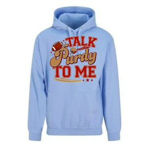 Talk Purdy To Me Football Purty Sports Fan Unisex Surf Hoodie