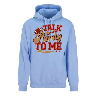 Talk Purdy To Me Football Purty Sports Fan Unisex Surf Hoodie