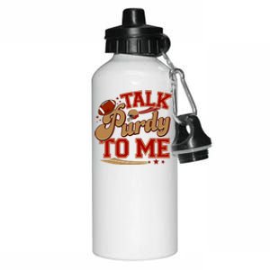 Talk Purdy To Me Football Purty Sports Fan Aluminum Water Bottle