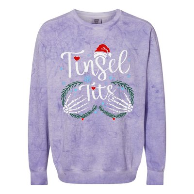 Tinsel Tits Matching Jingle Balls Christmas Funny Couples Colorblast Crewneck Sweatshirt