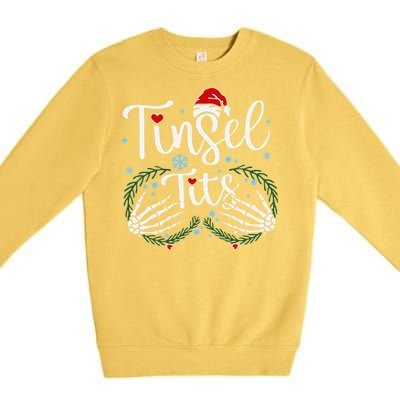 Tinsel Tits Matching Jingle Balls Christmas Funny Couples Premium Crewneck Sweatshirt