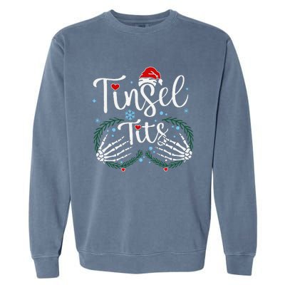 Tinsel Tits Matching Jingle Balls Christmas Funny Couples Garment-Dyed Sweatshirt