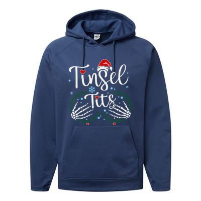 Tinsel Tits Matching Jingle Balls Christmas Funny Couples Performance Fleece Hoodie