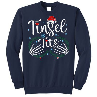 Tinsel Tits Matching Jingle Balls Christmas Funny Couples Tall Sweatshirt