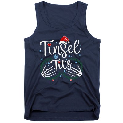 Tinsel Tits Matching Jingle Balls Christmas Funny Couples Tank Top