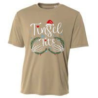 Tinsel Tits Matching Jingle Balls Christmas Funny Couples Cooling Performance Crew T-Shirt