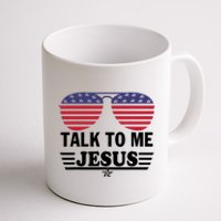 Talk To Me Jesus Glasses US Flag Coffee Mug