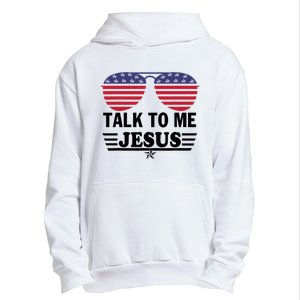 Talk To Me Jesus Glasses US Flag Urban Pullover Hoodie