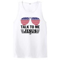 Talk To Me Jesus Glasses US Flag PosiCharge Competitor Tank