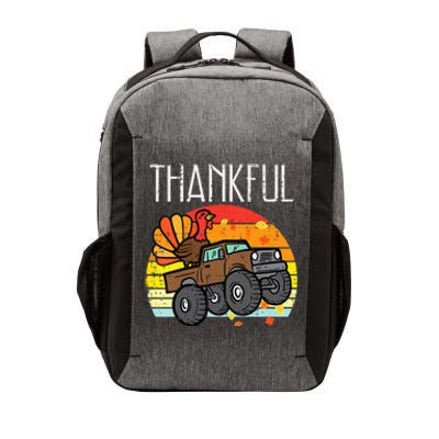 Thankful Turkey Monster Truck Retro Thanksgiving Vector Backpack