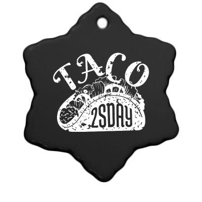 Taco Tuesday Mexican Ceramic Star Ornament