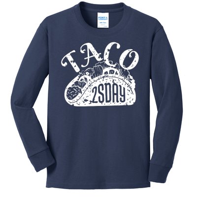 Taco Tuesday Mexican Kids Long Sleeve Shirt