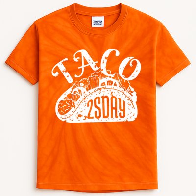 Taco Tuesday Mexican Kids Tie-Dye T-Shirt