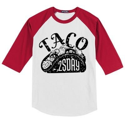 Taco Tuesday Mexican Kids Colorblock Raglan Jersey