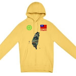 Taiwan Taiwan Map Taiwan Flag Flag Of Taiwan Gift Premium Pullover Hoodie