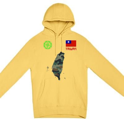 Taiwan Taiwan Map Taiwan Flag Flag Of Taiwan Gift Premium Pullover Hoodie