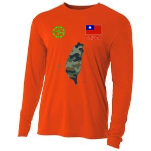 Taiwan Taiwan Map Taiwan Flag Flag Of Taiwan Gift Cooling Performance Long Sleeve Crew