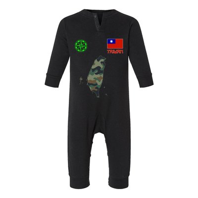 Taiwan Taiwan Map Taiwan Flag Flag Of Taiwan Gift Infant Fleece One Piece