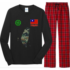 Taiwan Taiwan Map Taiwan Flag Flag Of Taiwan Gift Long Sleeve Pajama Set