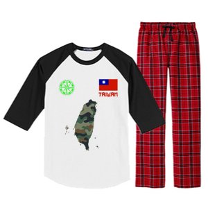 Taiwan Taiwan Map Taiwan Flag Flag Of Taiwan Gift Raglan Sleeve Pajama Set