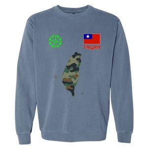 Taiwan Taiwan Map Taiwan Flag Flag Of Taiwan Gift Garment-Dyed Sweatshirt