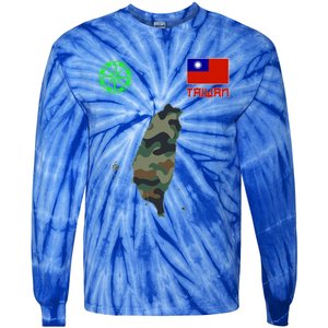 Taiwan Taiwan Map Taiwan Flag Flag Of Taiwan Gift Tie-Dye Long Sleeve Shirt