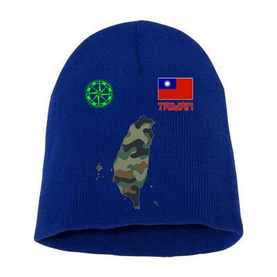 Taiwan Taiwan Map Taiwan Flag Flag Of Taiwan Gift Short Acrylic Beanie