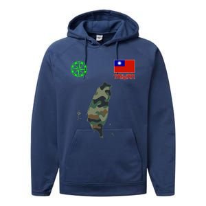 Taiwan Taiwan Map Taiwan Flag Flag Of Taiwan Gift Performance Fleece Hoodie