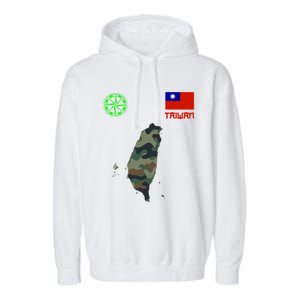 Taiwan Taiwan Map Taiwan Flag Flag Of Taiwan Gift Garment-Dyed Fleece Hoodie