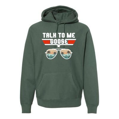 Talk To Me Goose Jet Fighter Sunglasses Premium Hoodie