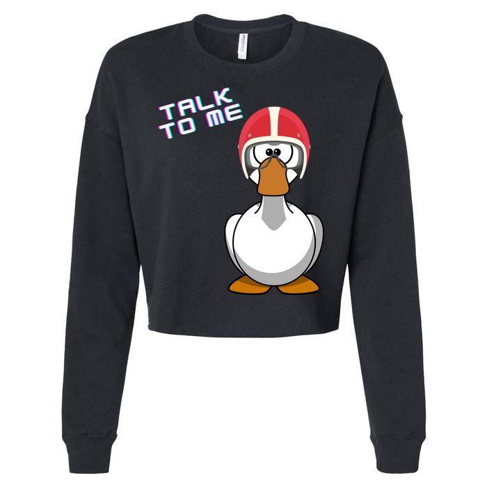 Talk To Me Goose Cropped Pullover Crew