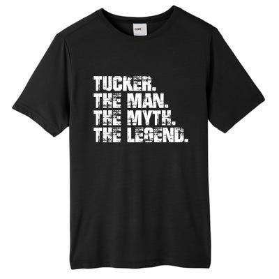 Tucker The Man The Myth The Legend Tucker Carlson Tall Fusion ChromaSoft Performance T-Shirt