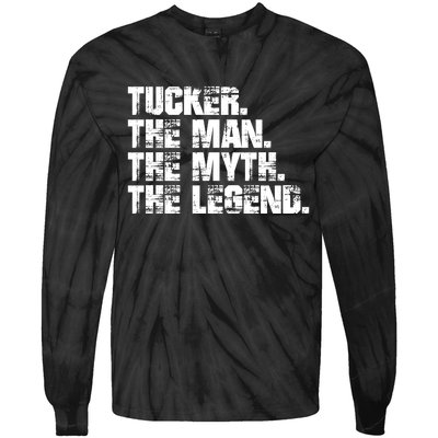 Tucker The Man The Myth The Legend Tucker Carlson Tie-Dye Long Sleeve Shirt