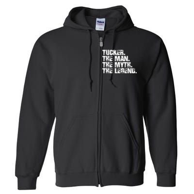 Tucker The Man The Myth The Legend Tucker Carlson Full Zip Hoodie