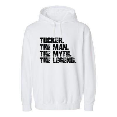 Tucker The Man The Myth The Legend Tucker Carlson Garment-Dyed Fleece Hoodie