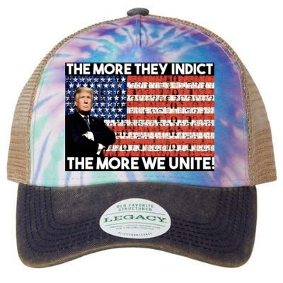 Trump The More They Indict The More We Unite Legacy Tie Dye Trucker Hat