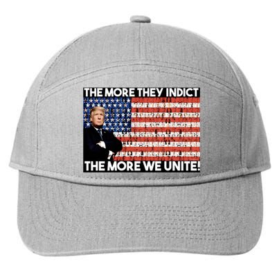 Trump The More They Indict The More We Unite 7-Panel Snapback Hat