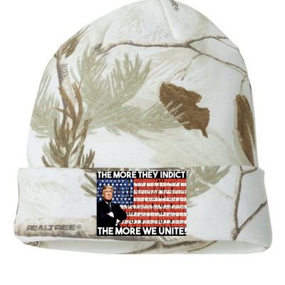 Trump The More They Indict The More We Unite Kati Licensed 12" Camo Beanie