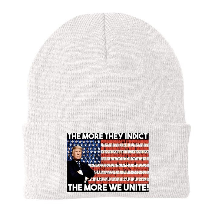 Trump The More They Indict The More We Unite Knit Cap Winter Beanie