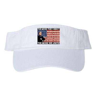 Trump The More They Indict The More We Unite Valucap Bio-Washed Visor