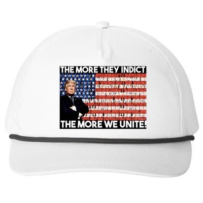 Trump The More They Indict The More We Unite Snapback Five-Panel Rope Hat