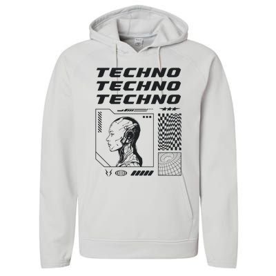 Techno  Techno Music Performance Fleece Hoodie