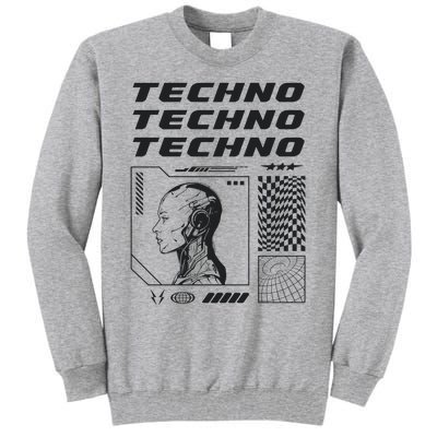 Techno  Techno Music Tall Sweatshirt